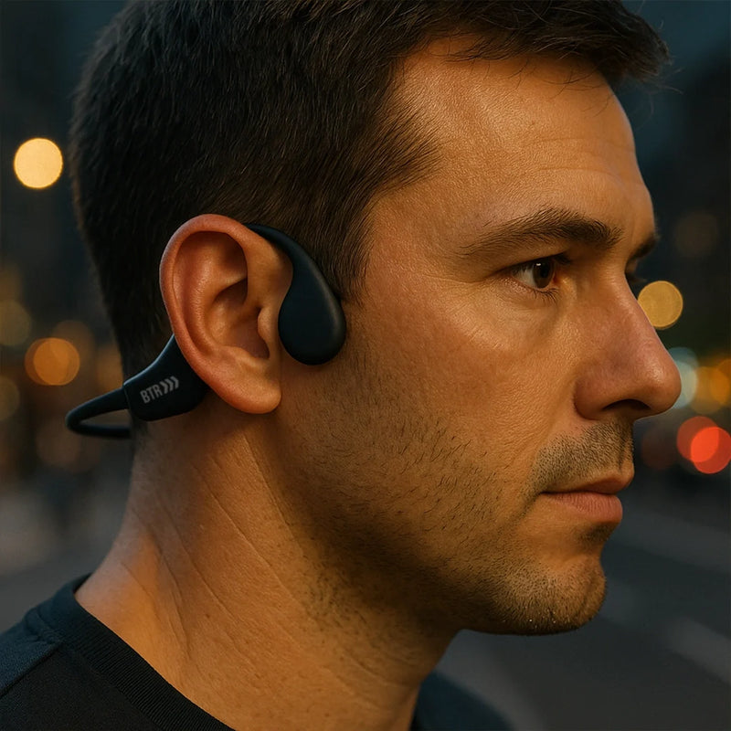 Water/Sweat Resistant Bone Conduction Bluetooth Headphones