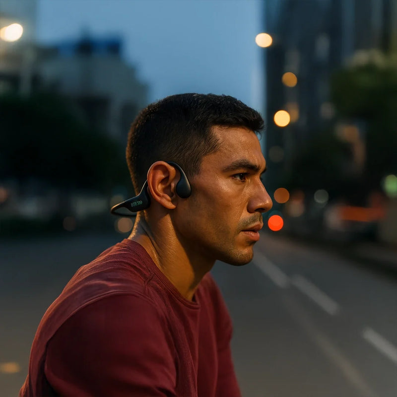 Water/Sweat Resistant Bone Conduction Bluetooth Headphones