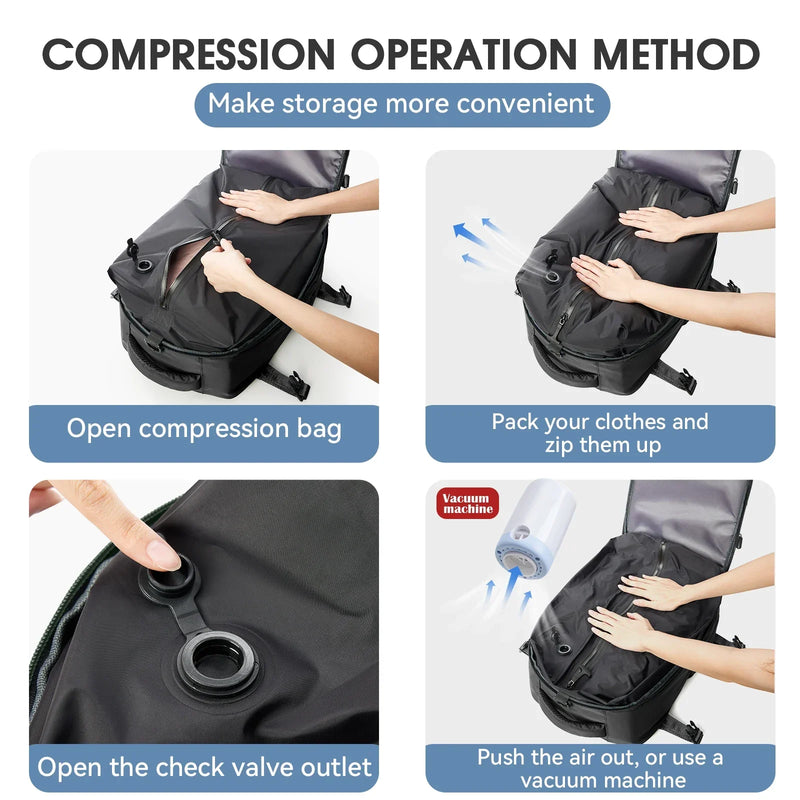 Mochila com Cadeado e Compressão a Vácuo Essence Trip